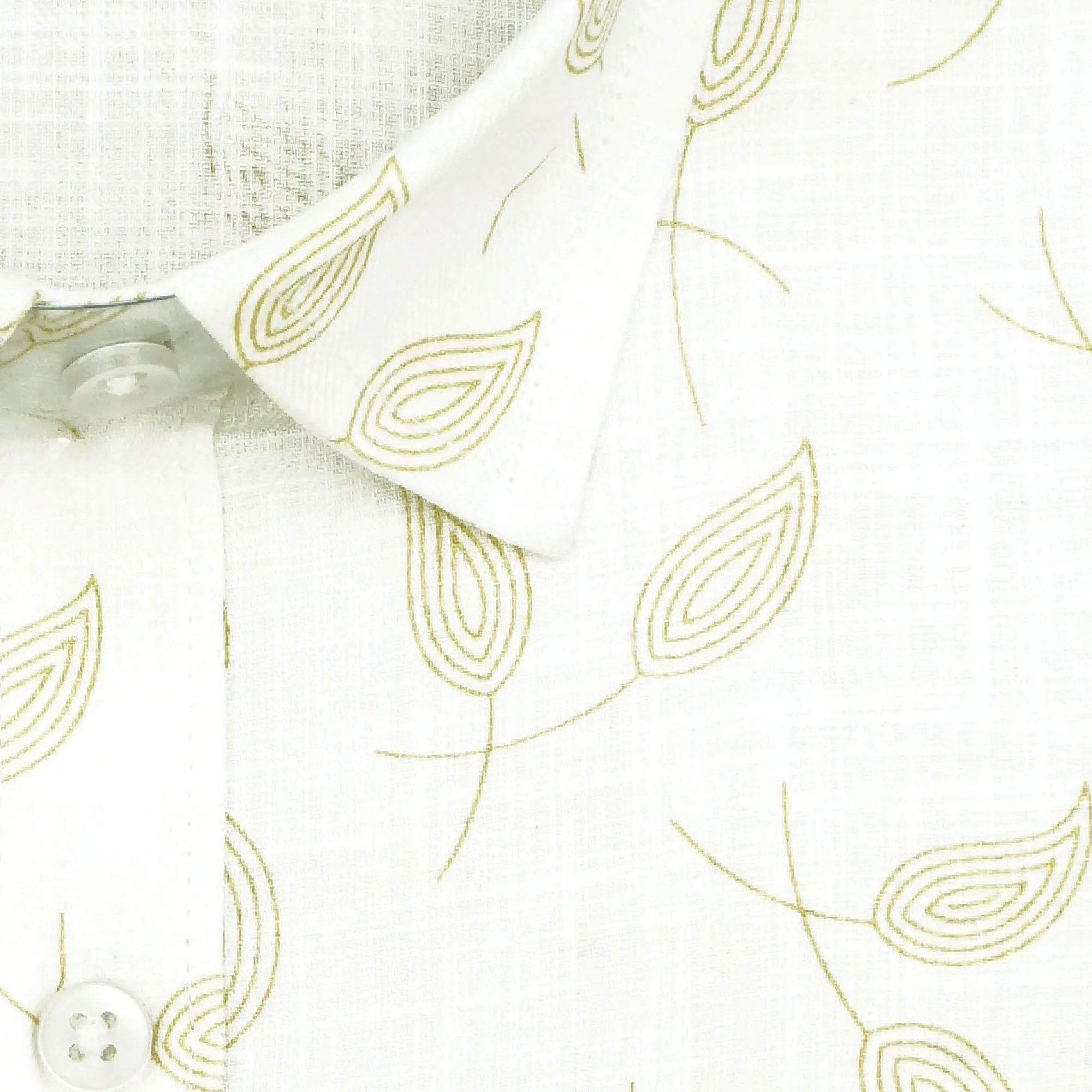 Men's 100% Cotton Printed Half Sleeves Shirt (Gold)