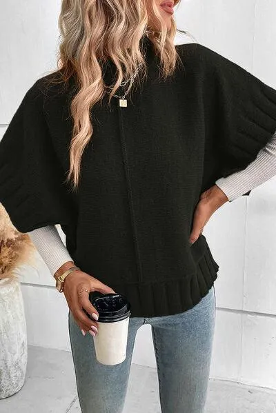 Multipurpose Short Sleeve Mock Neck Sweater