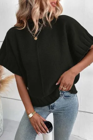Multipurpose Short Sleeve Mock Neck Sweater