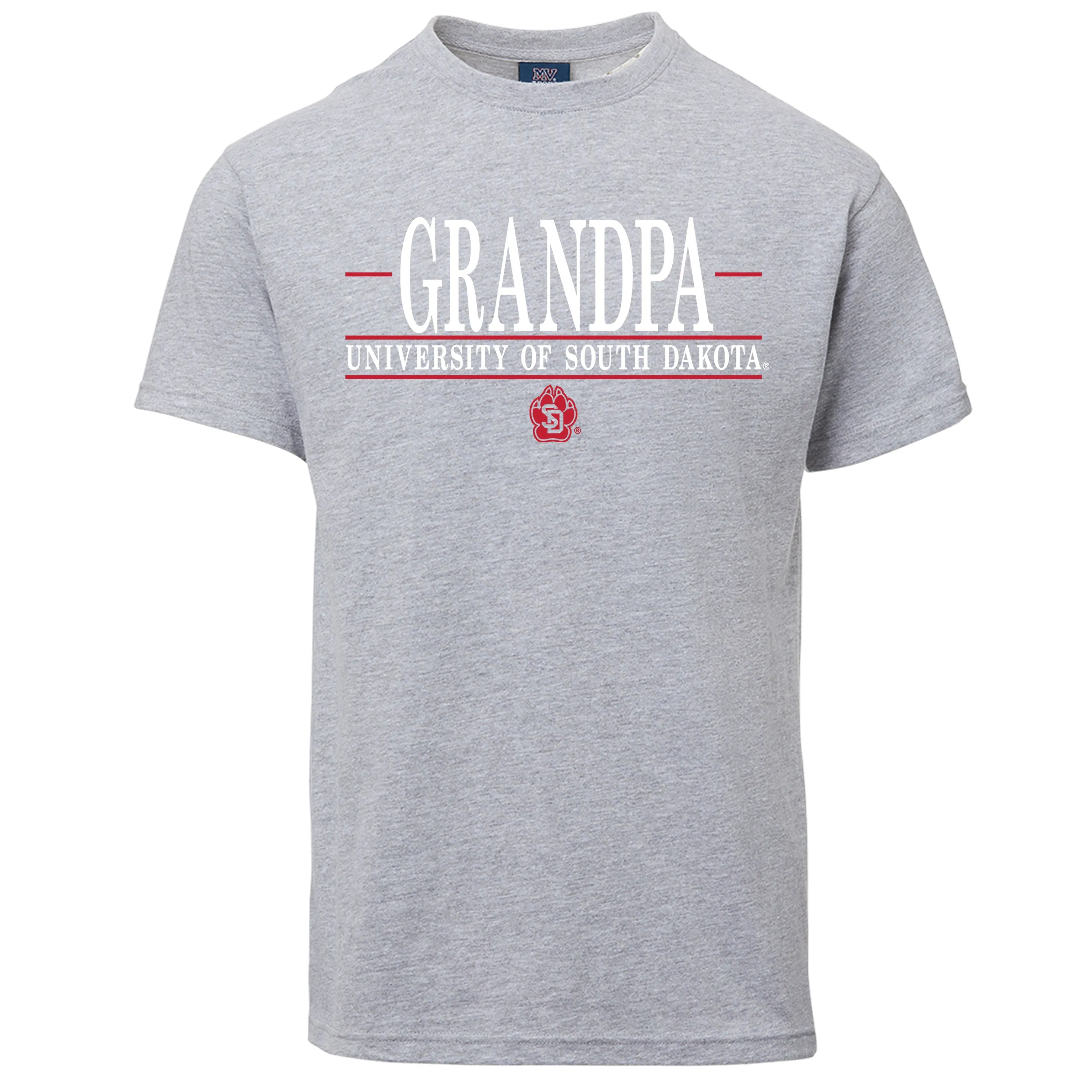 MV USD Grandpa Bar Logo SD Paw Heather Tee