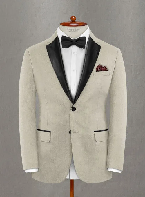 Napolean Muted Khaki Wool Tuxedo Jacket