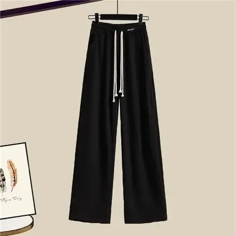 New Wide Leg Trousers White Shirt Wave Bra Vest 3pcs Elegant Women's Tracksuits