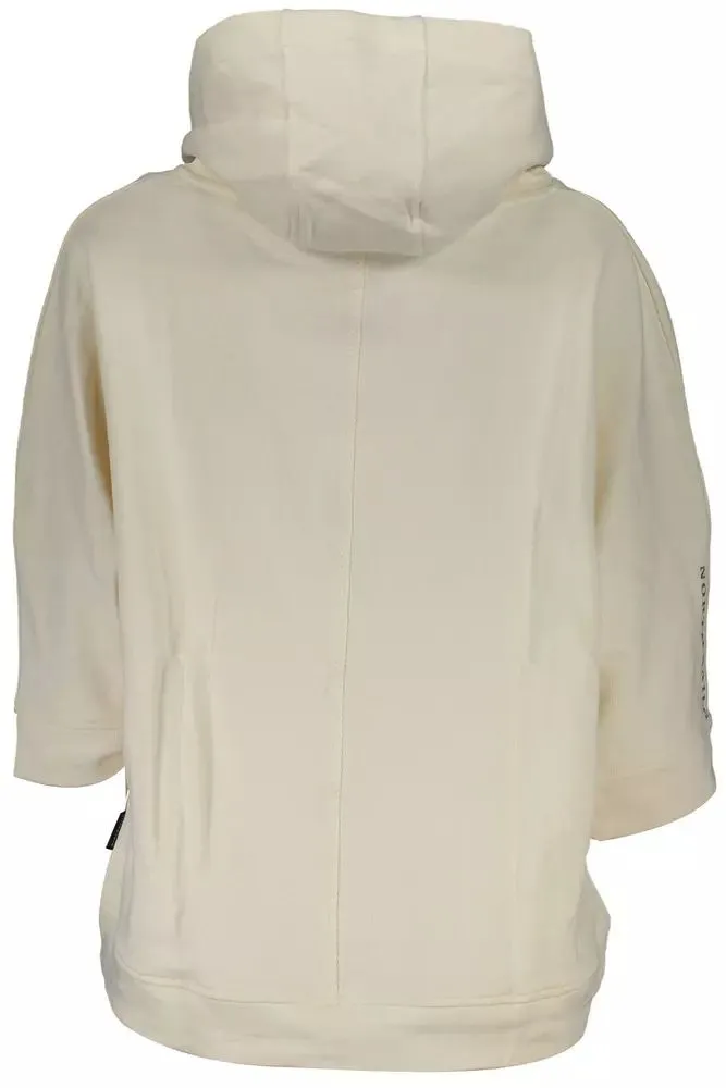 North Sails Chic White Hooded Sweatshirt with Organic Fibers
