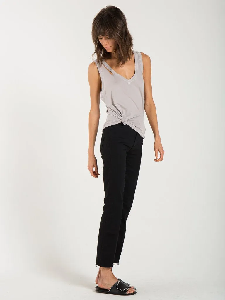 n:Philanthropy - Pepper V Neck Tank in Silver Cloud