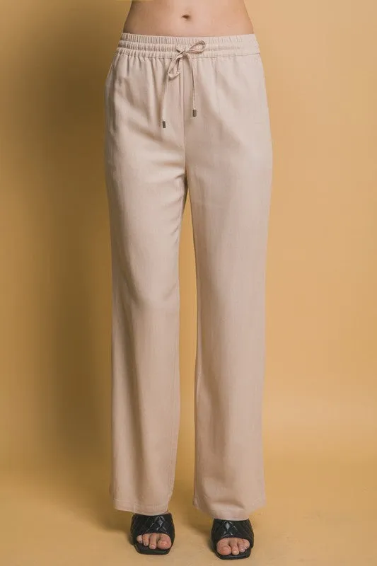Olivia Drawstring Waist Linen Pants