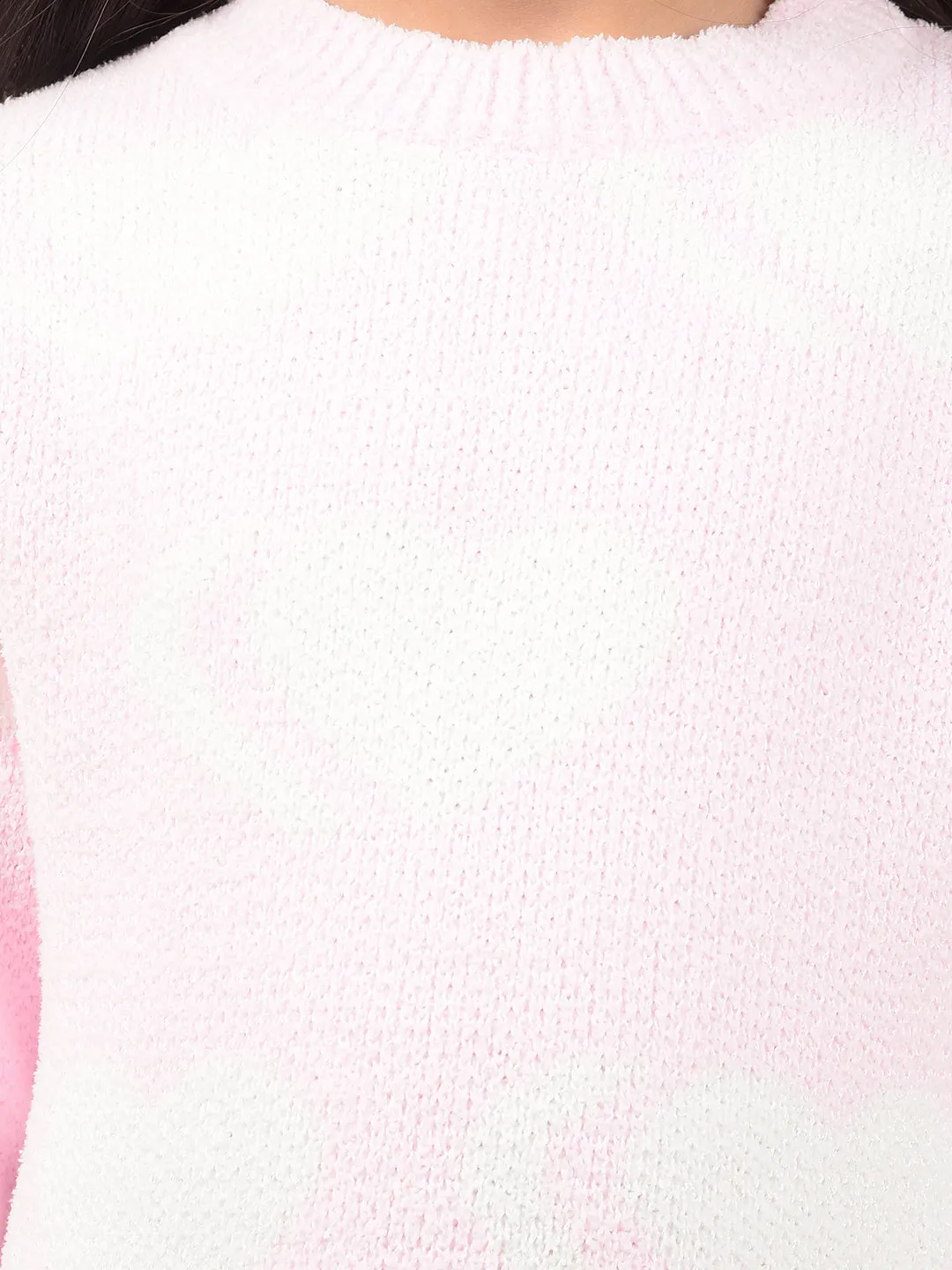 Pink Jacquard Sweater