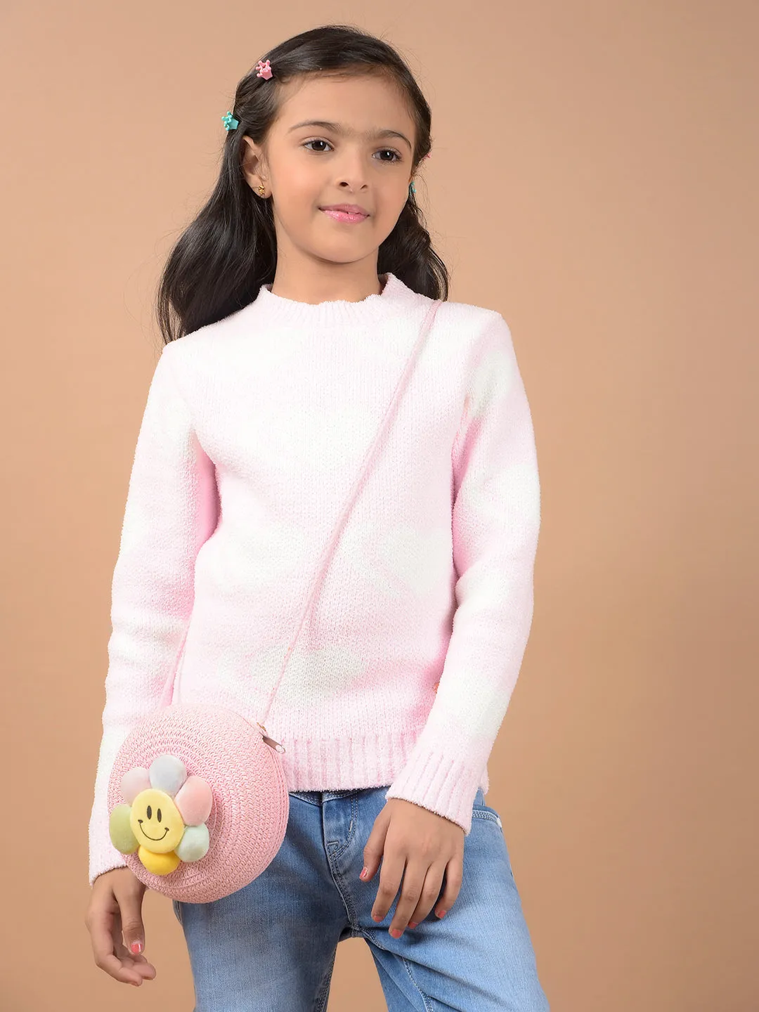 Pink Jacquard Sweater