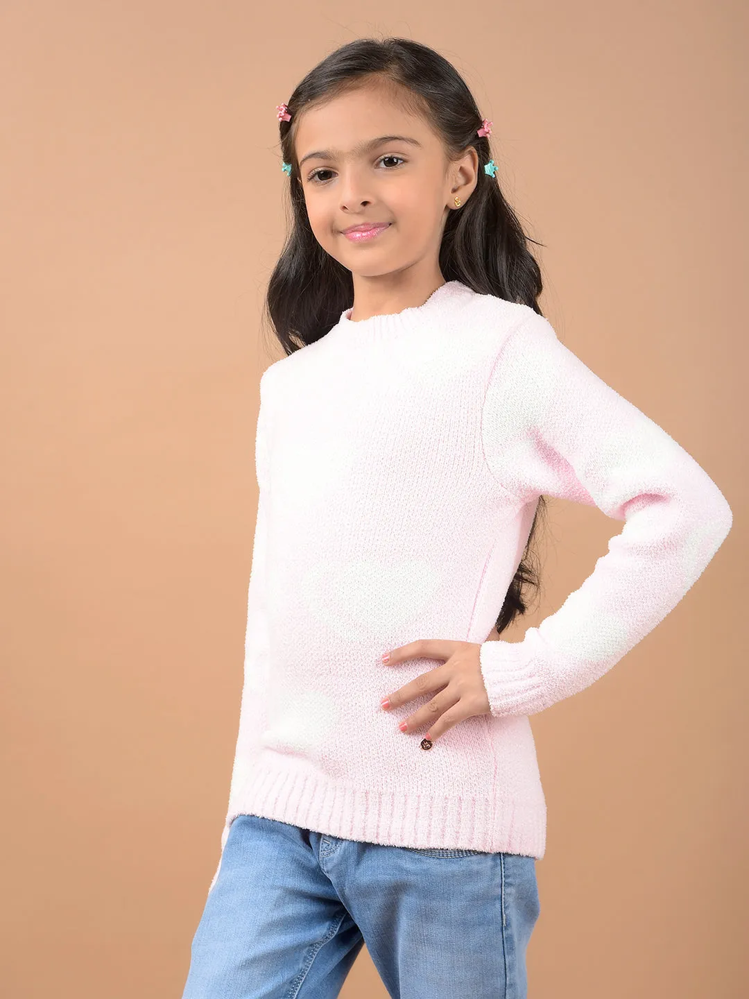 Pink Jacquard Sweater