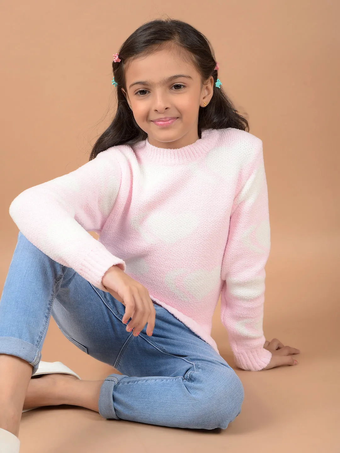 Pink Jacquard Sweater