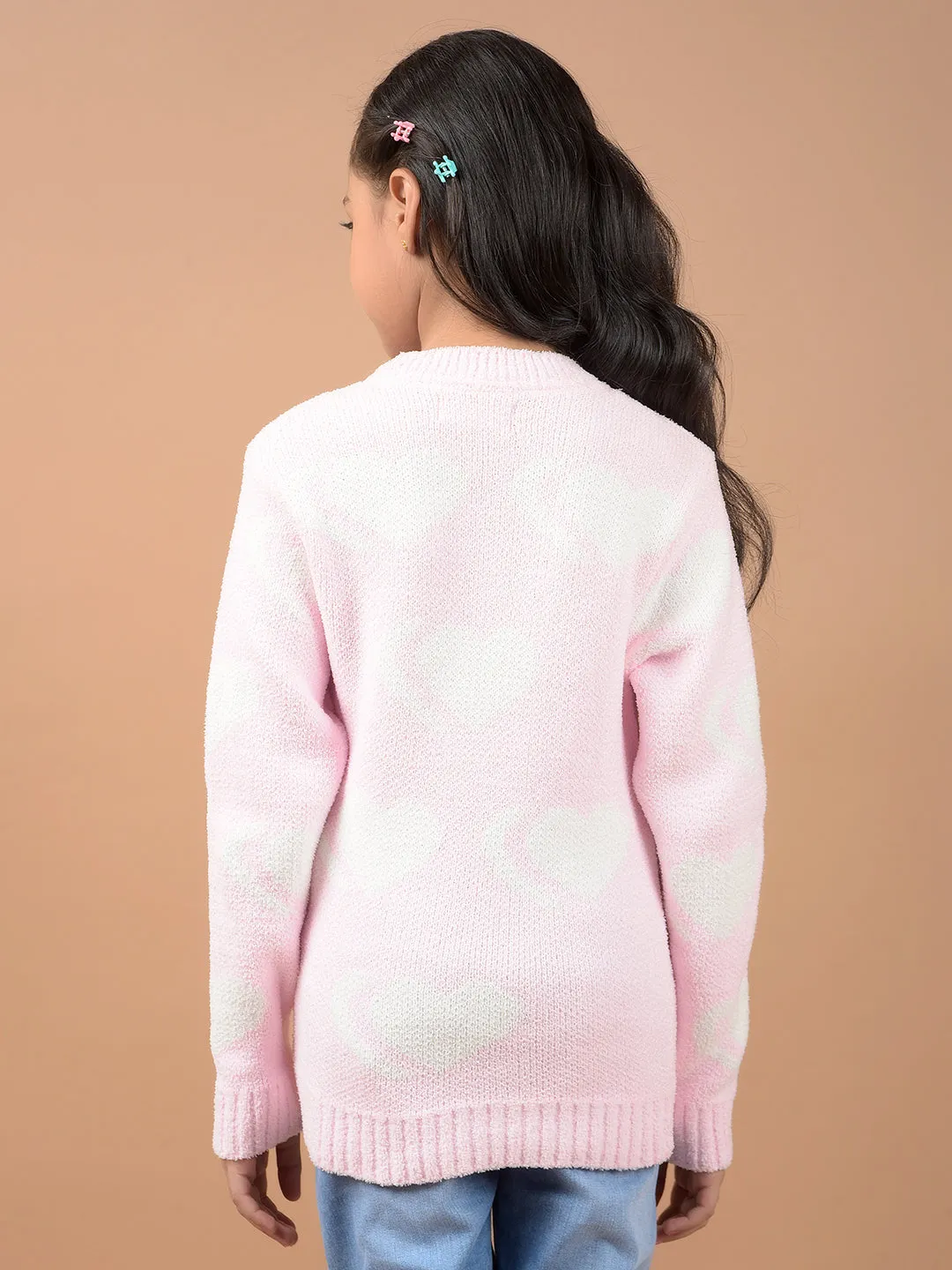 Pink Jacquard Sweater