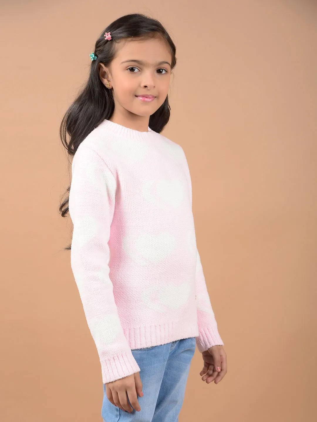 Pink Jacquard Sweater