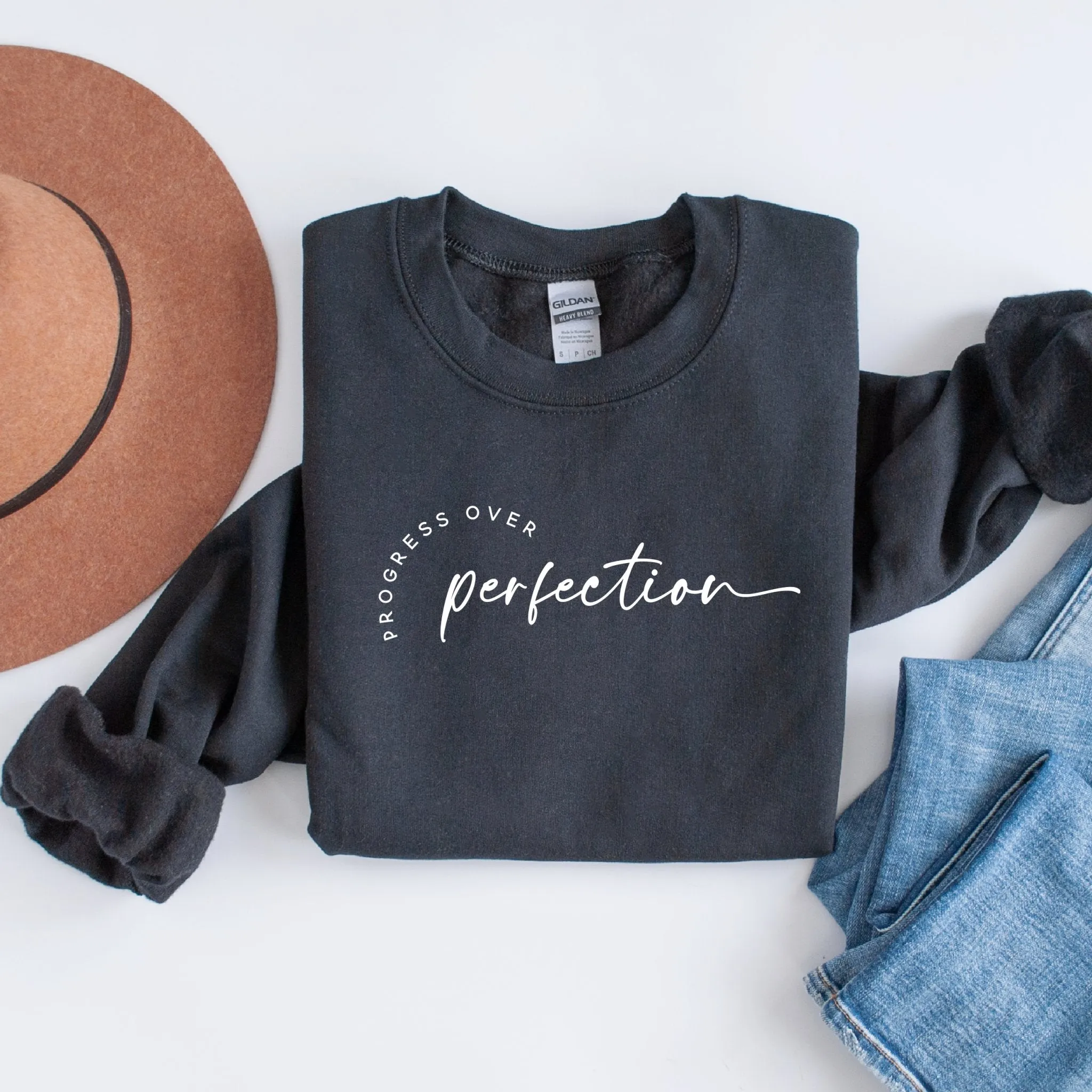 Progress Over Perfection Sweater