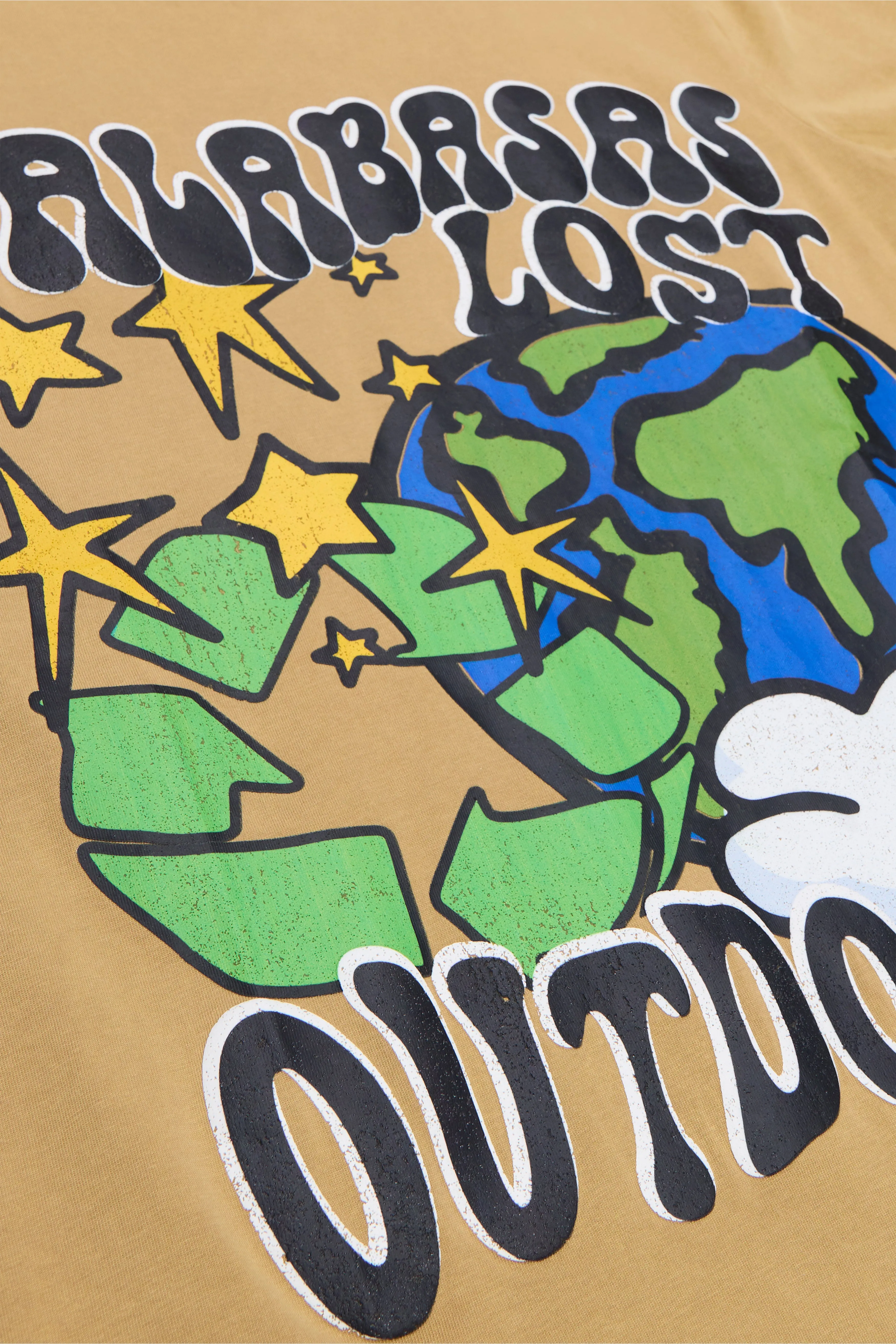 "CARE OUTDOORS" VINTAGE LIGHT BROWN TEE