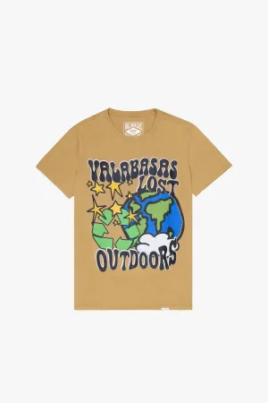 "CARE OUTDOORS" VINTAGE LIGHT BROWN TEE