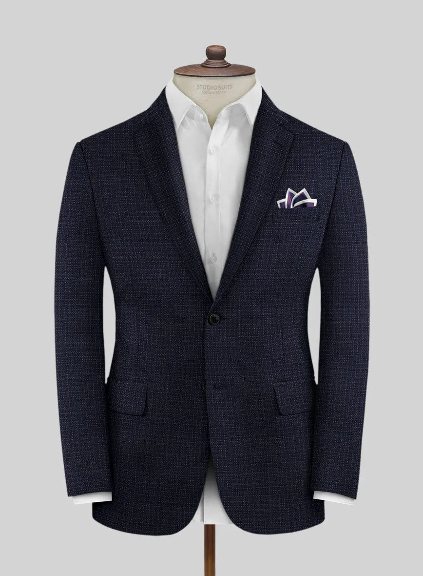 Reda Zeno Blue Checks Wool Jacket