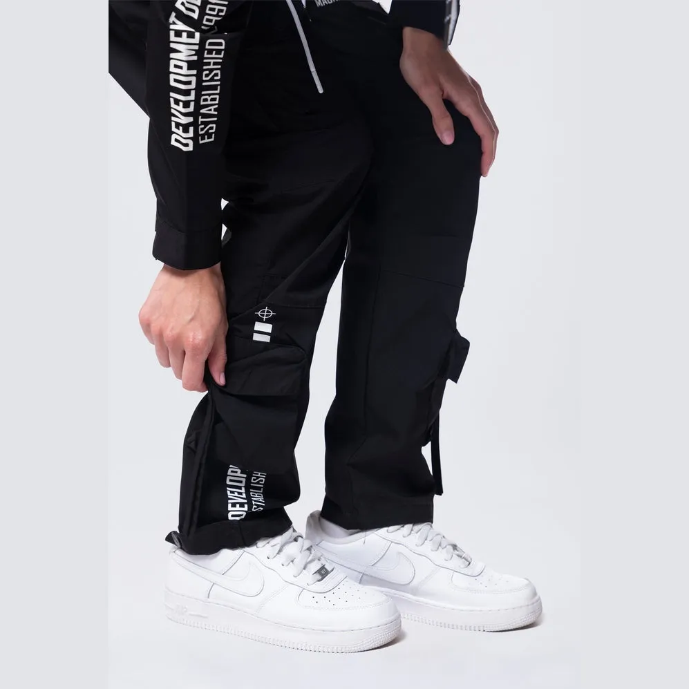 Relaxed Utility Slouched Pants - Black