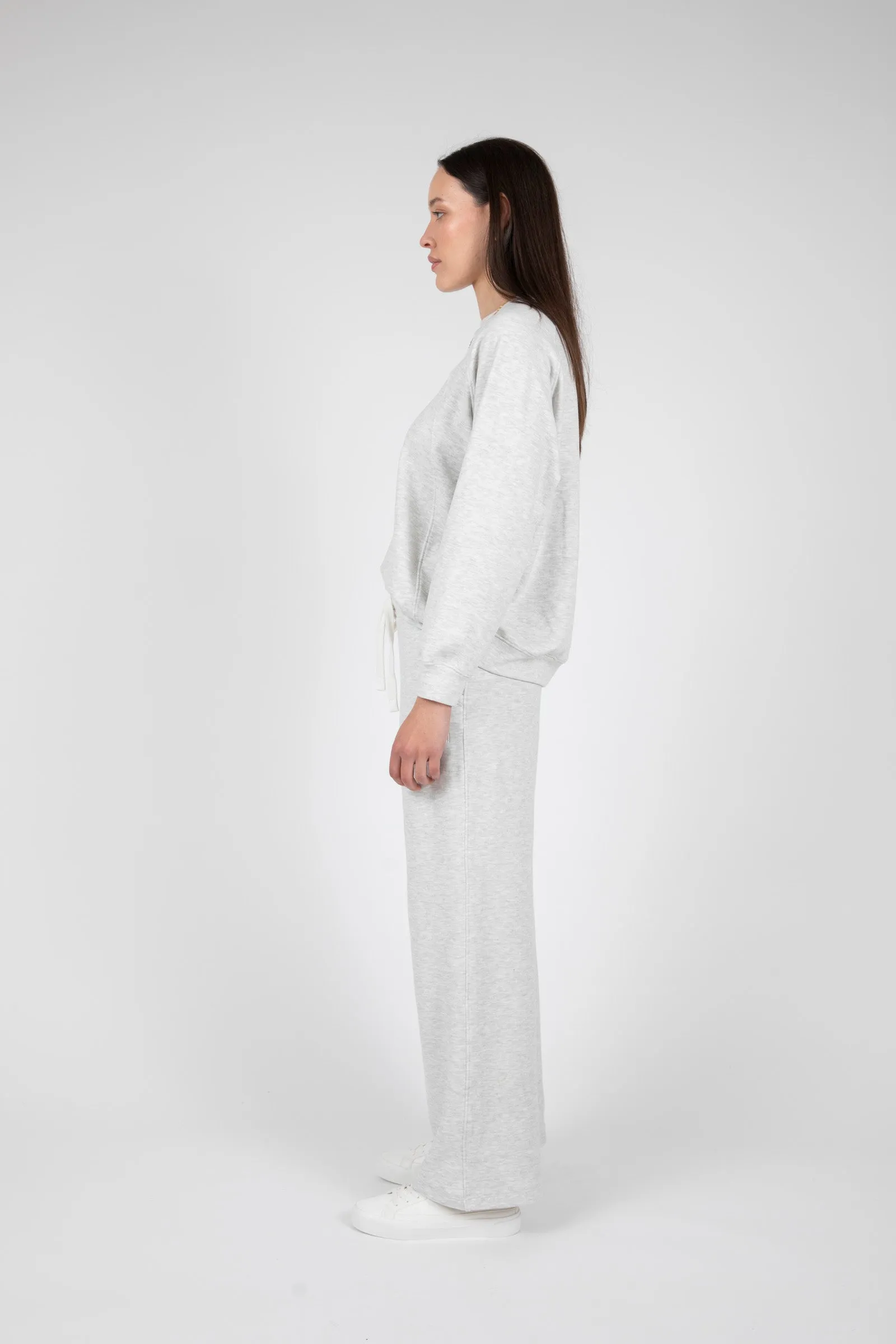 Restore Wide Leg Pant - Silver Marle