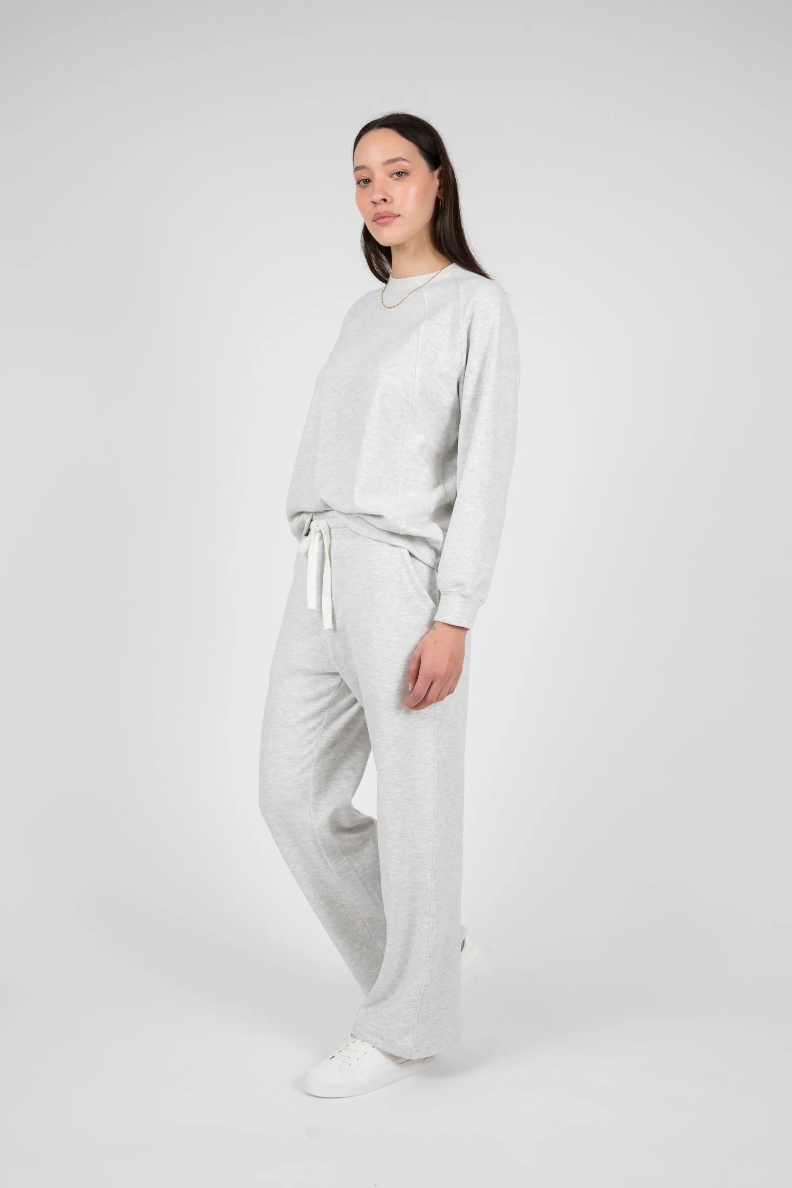 Restore Wide Leg Pant - Silver Marle