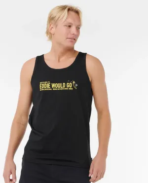 RIP CURL EDDIE WOULD GO STICKER TANK - BLACK