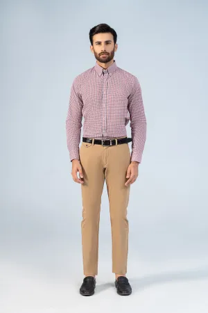 SEMI FORMAL SHIRTS NAVY MAROON CHECK