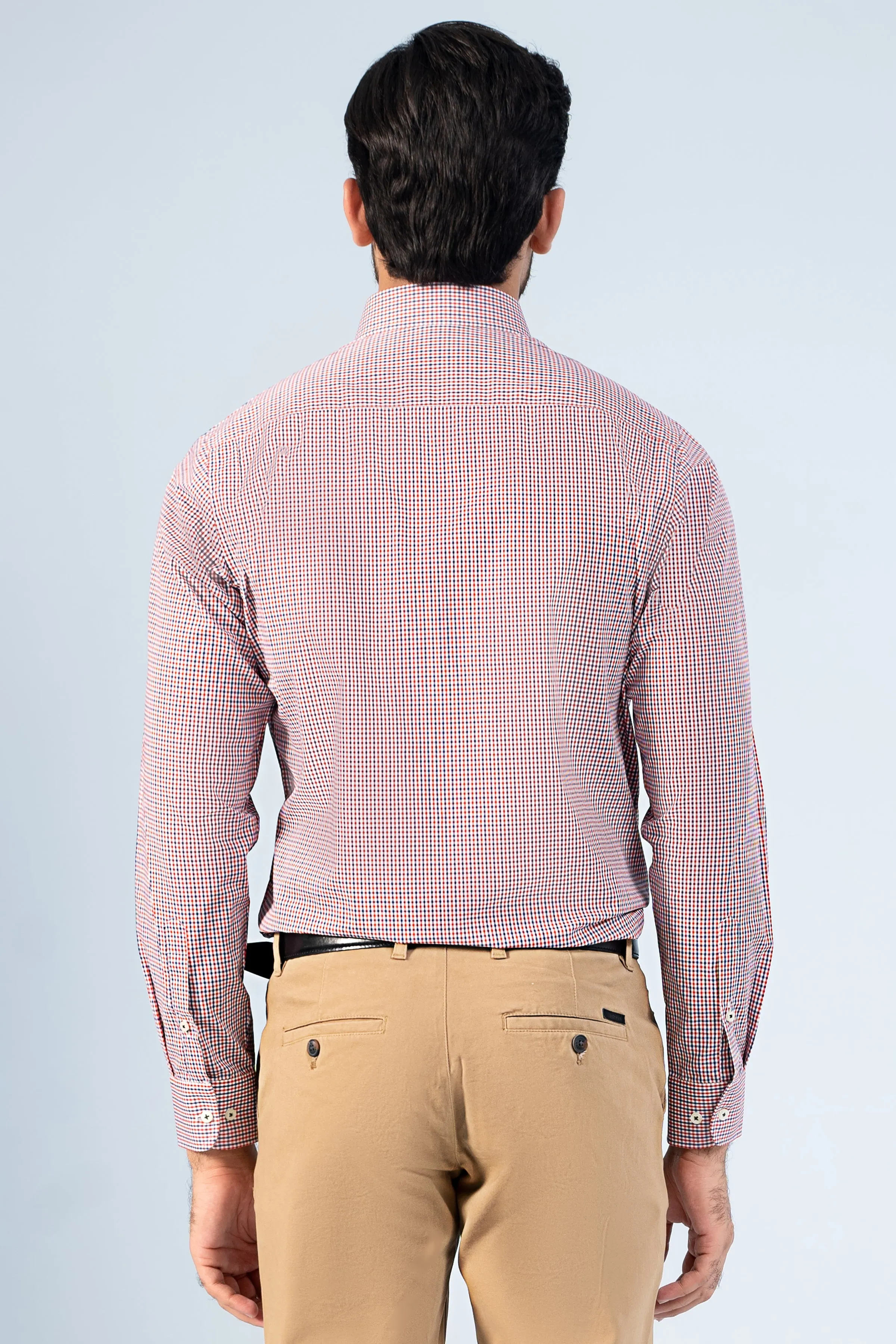 SEMI FORMAL SHIRTS NAVY MAROON CHECK