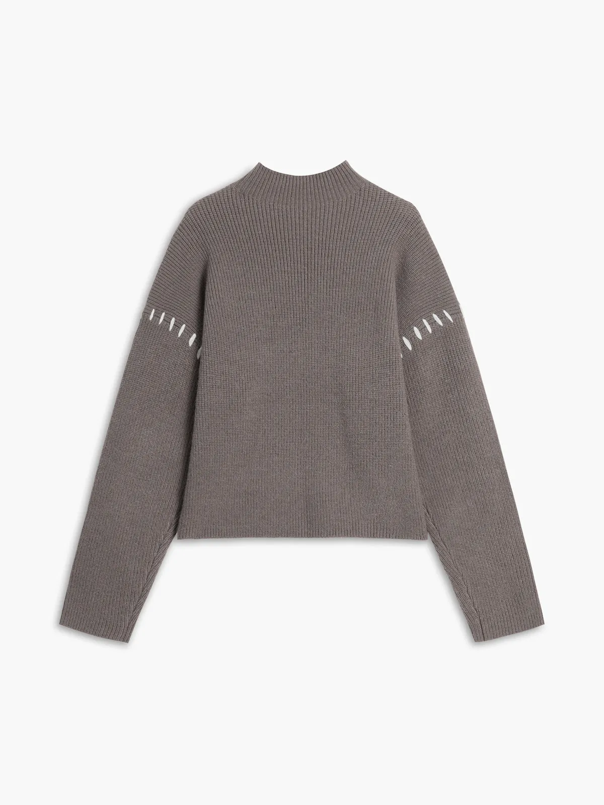 Shift The Focus Trendy Oversized Mock Neck Sweater