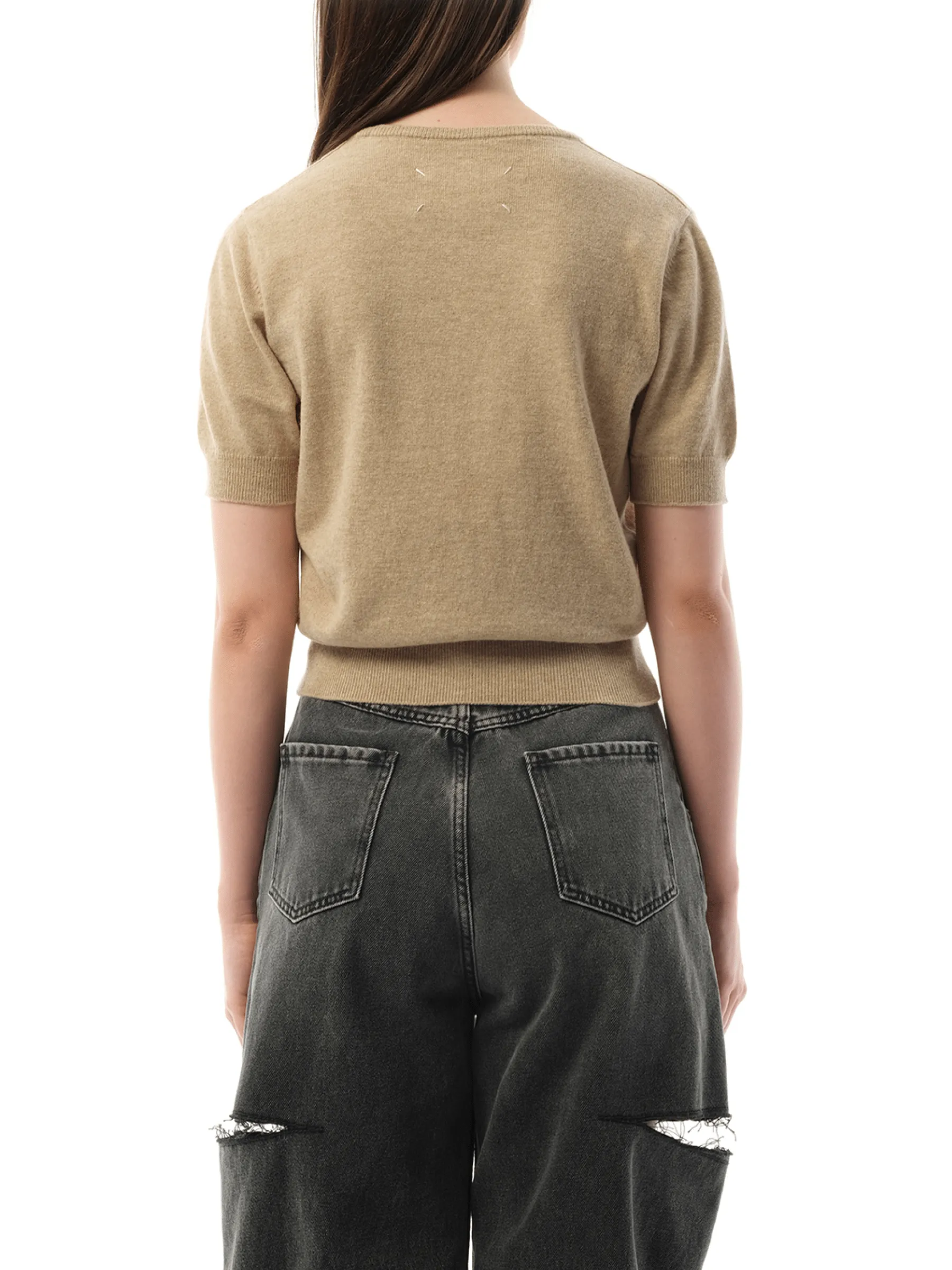 Short Sleeve Sweater in Walnut