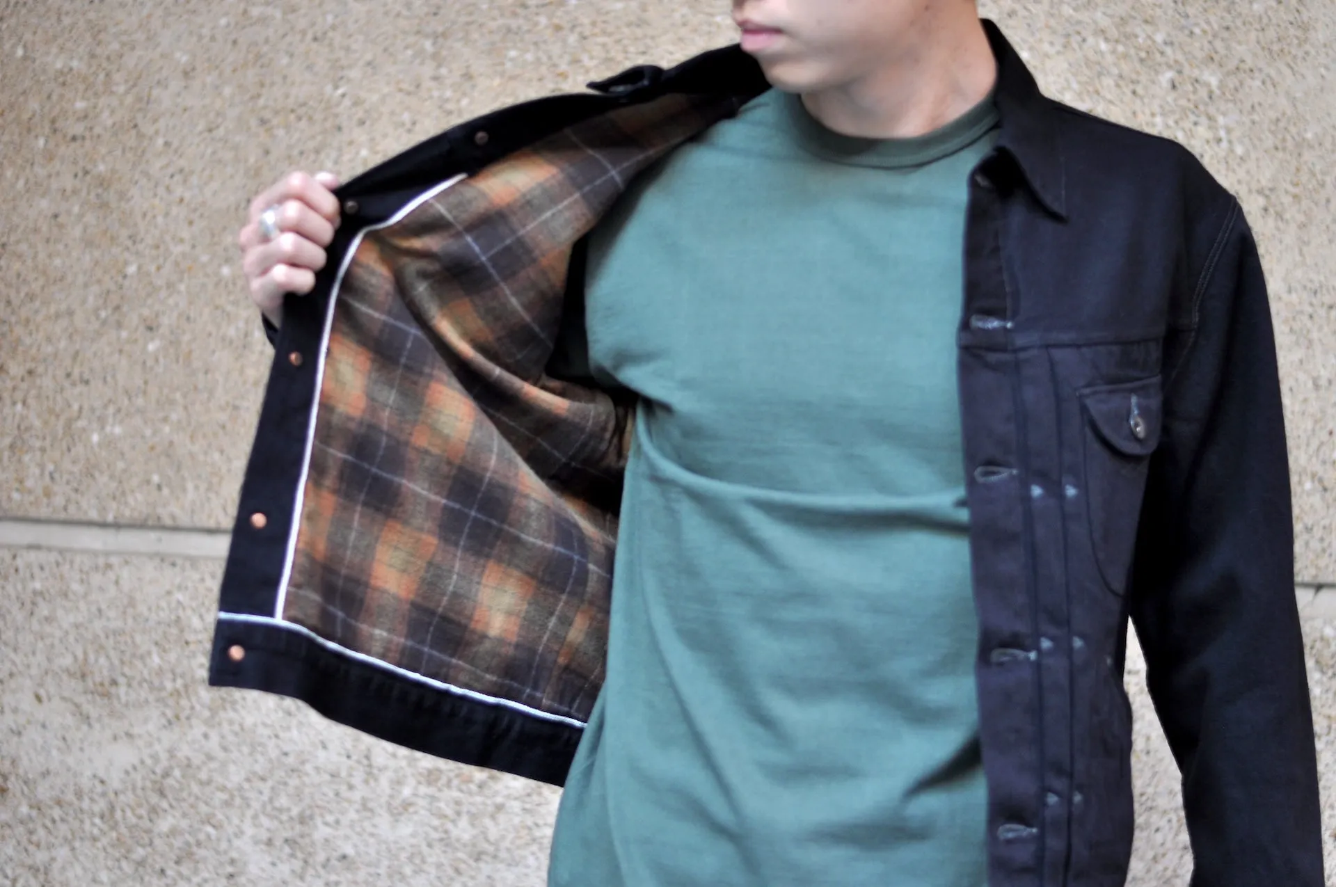 Stevenson Overall Co. "Stockman" Cowboy Jacket (Black Denim)