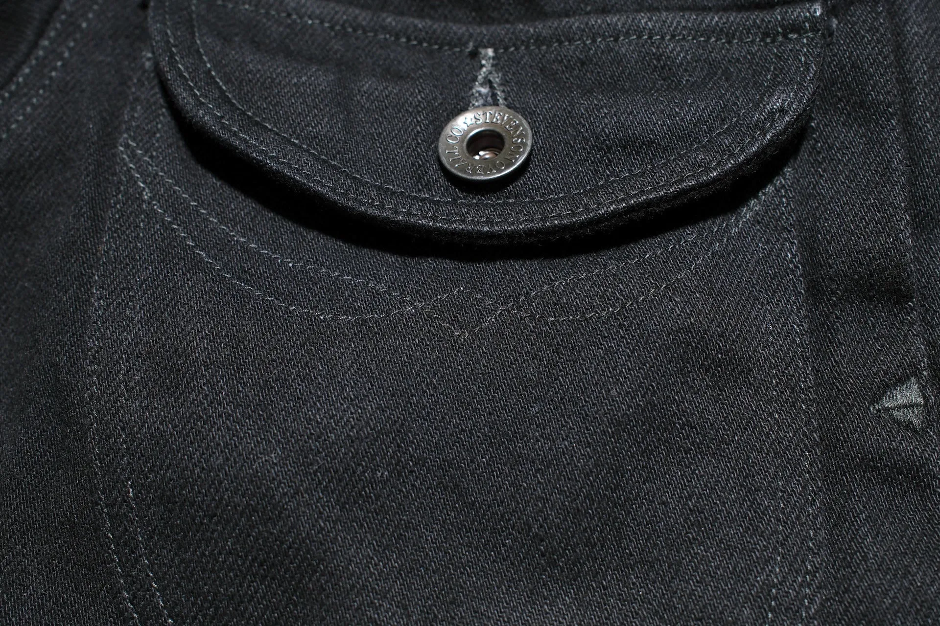 Stevenson Overall Co. "Stockman" Cowboy Jacket (Black Denim)