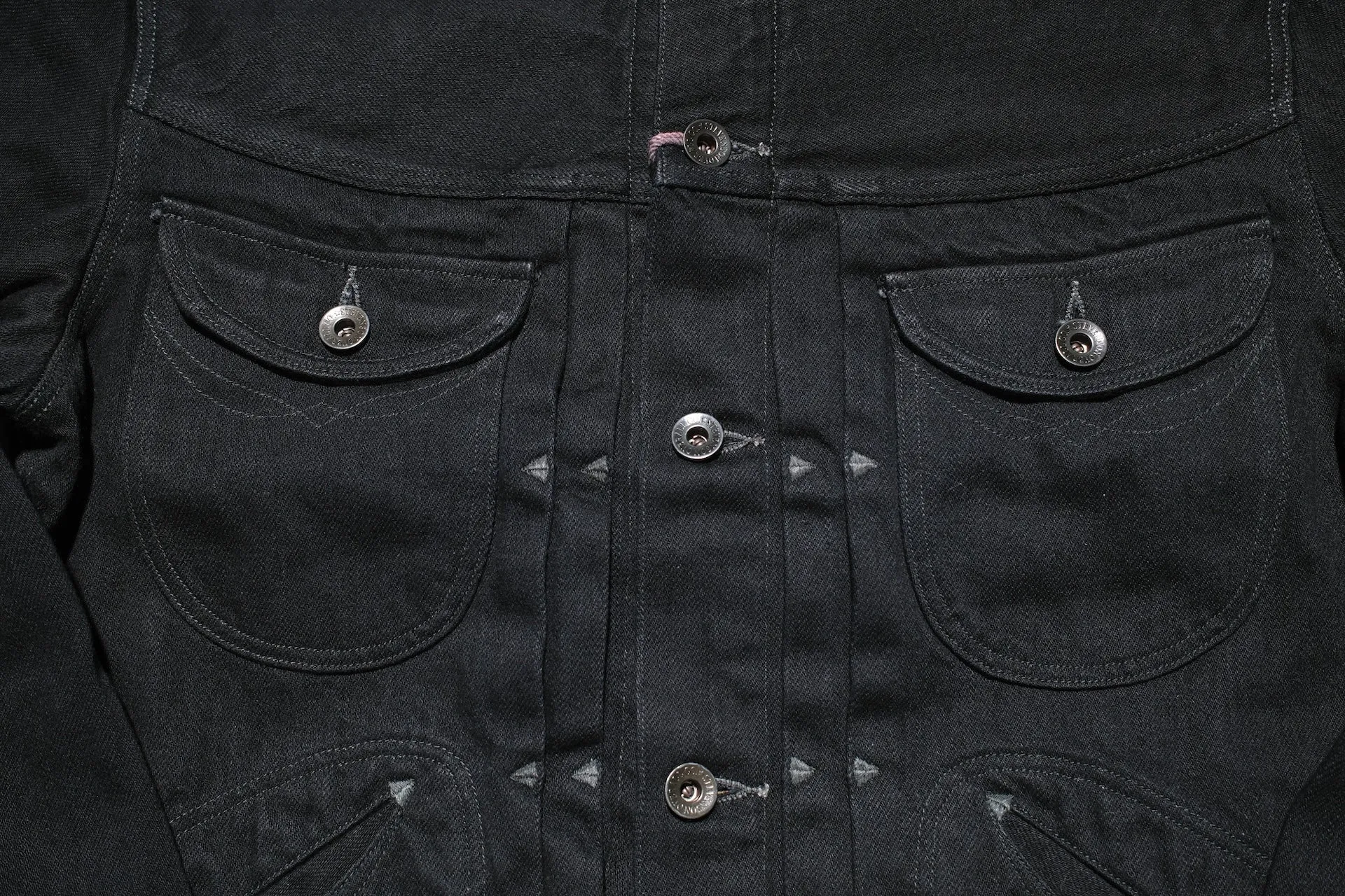 Stevenson Overall Co. "Stockman" Cowboy Jacket (Black Denim)