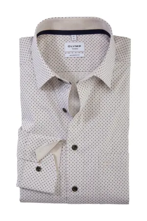 Tendenz Modern Fit Stripes and Dots Shirt - Natural