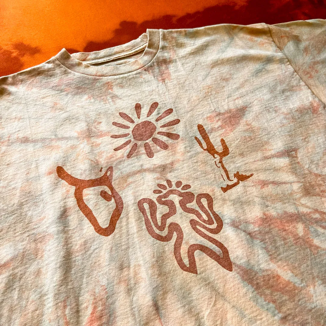 the 'SRV' Americana desert tie-dye tee