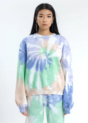 Tie Dye Floral Logo Sweatshirt