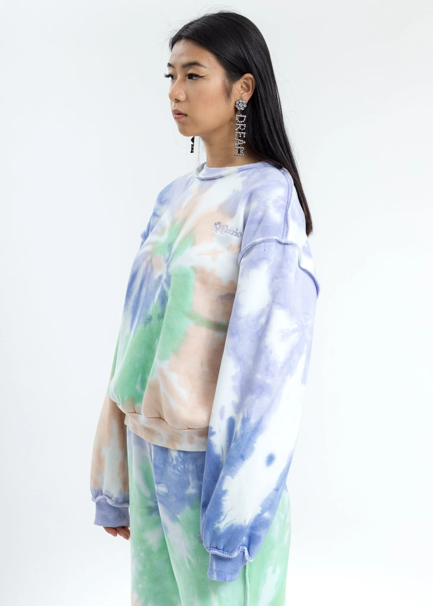 Tie Dye Floral Logo Sweatshirt