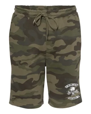 To The Point Tattoo "OG" Midweight Fleece Shorts w/Pockets - Forest Camo