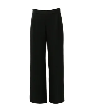 Wide leg crepe jersey trousers