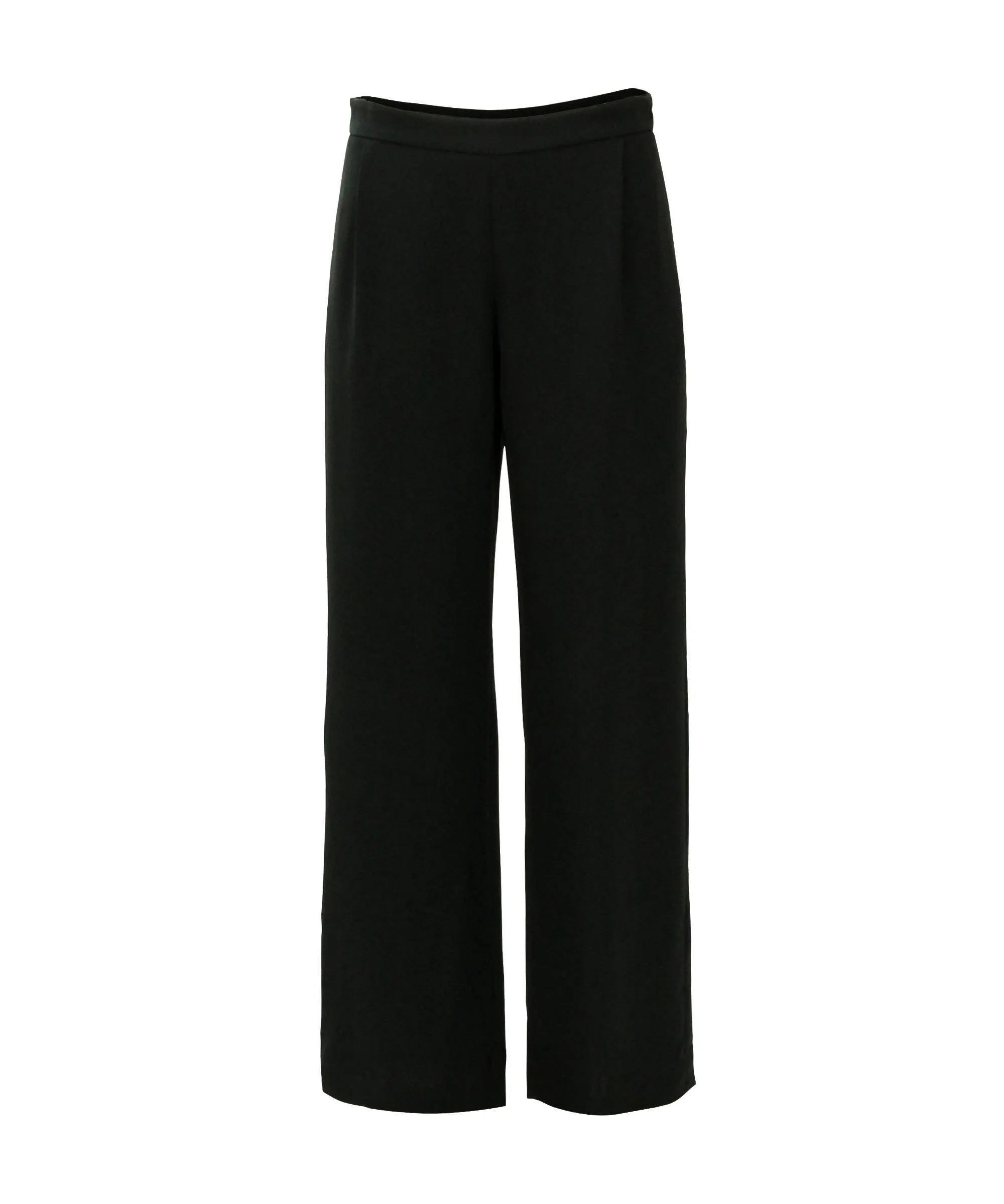Wide leg crepe jersey trousers