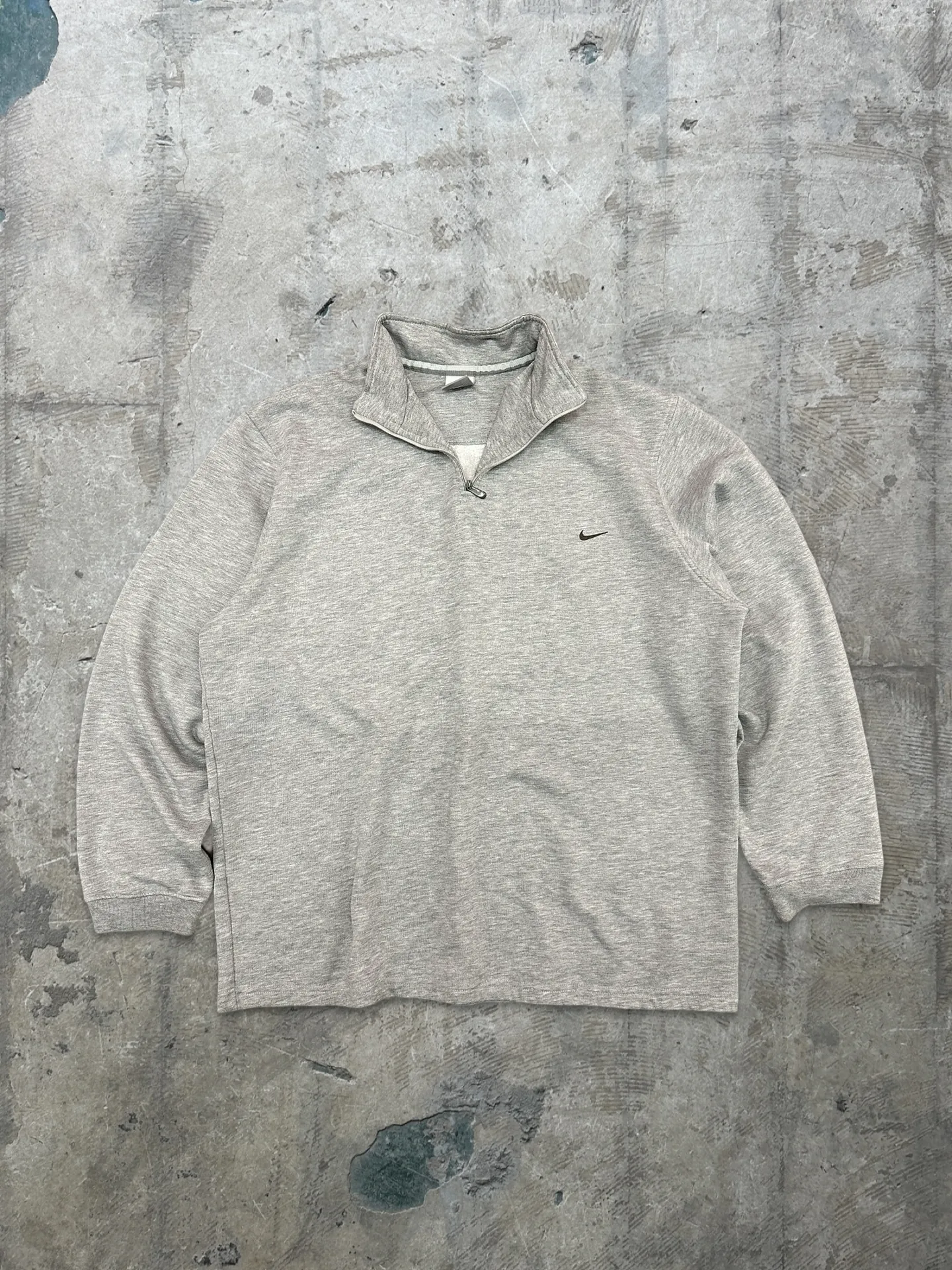 Y2K Vintage Nike Grey 1/4 Zip Sweatshirt - L