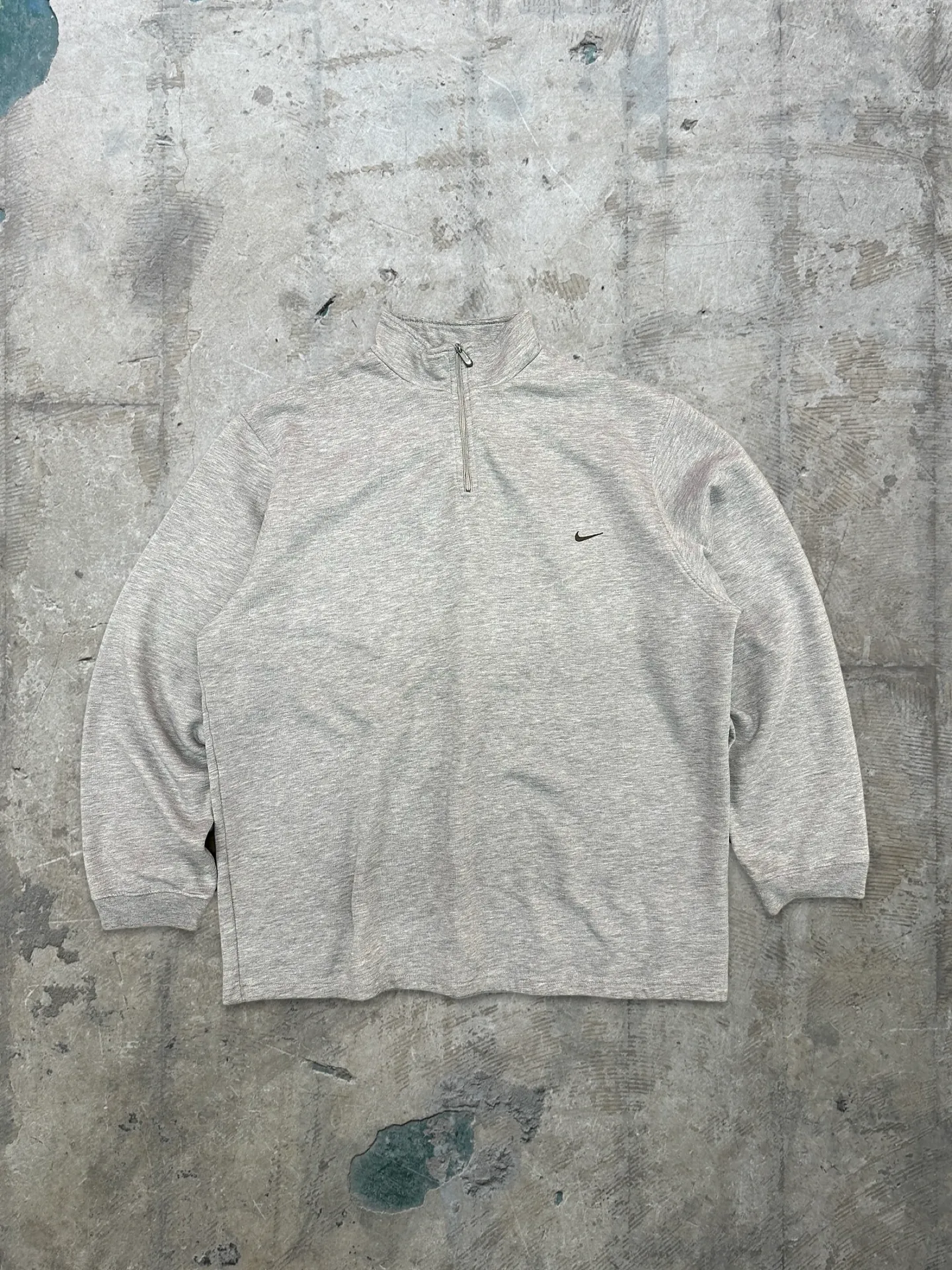 Y2K Vintage Nike Grey 1/4 Zip Sweatshirt - L
