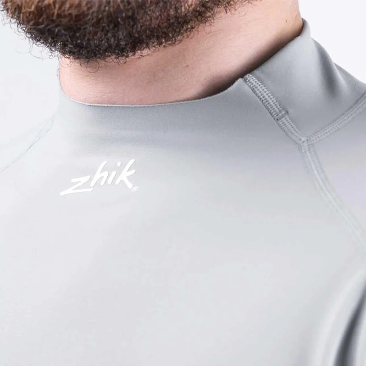 Zhik Mens Long Sleeve Spandex Rash Vest Top - Platinum